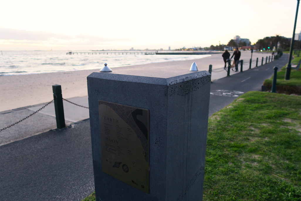 St Kilda-Port Melbourne Solar System Walk - Earth and Moon