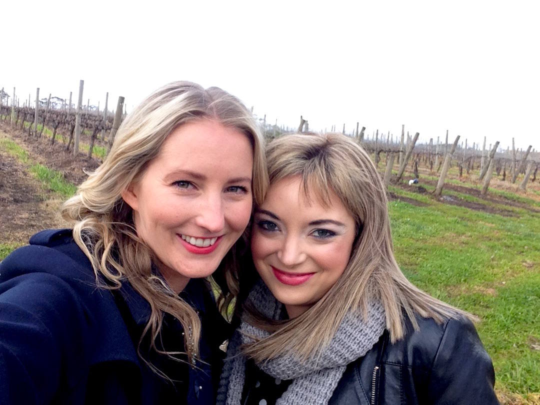 Alison and I vineyard selfie, Yarra Valley wine tour