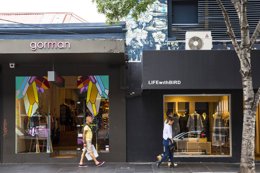 Shop exteriors on Chapel Street South Yarra