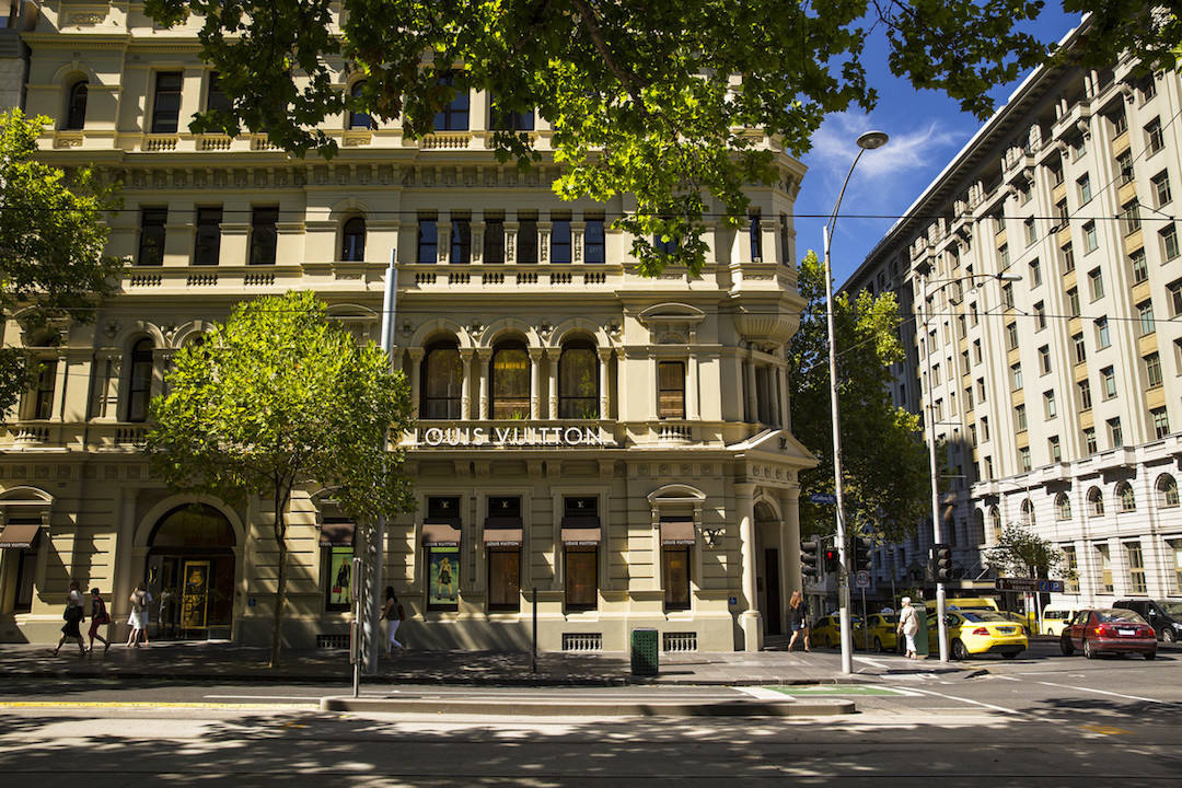 best places to go shopping in Melbourne, Louis Vuitton boutique on Collins Street, Melbourne
