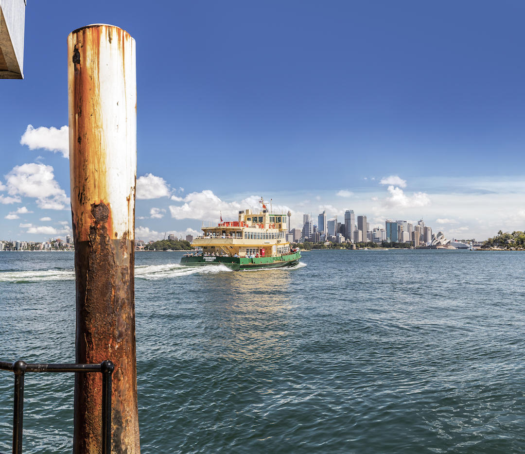 The ferry 'Fishburn' leaves Taronga Zoo wharf bound for Sydney