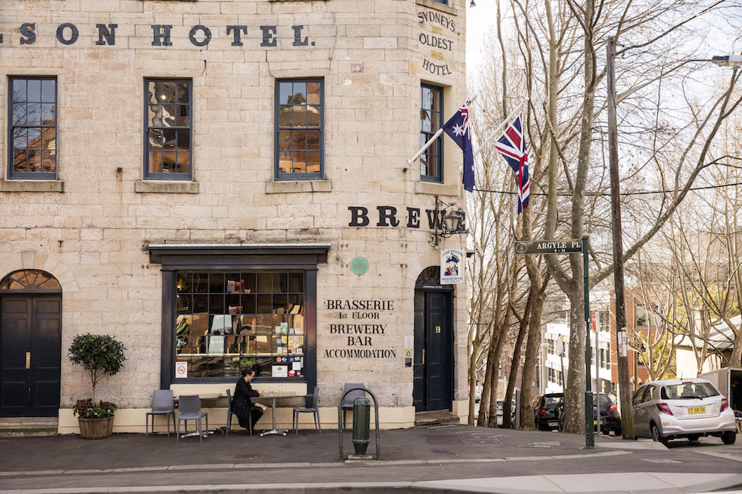 Winter in Sydney, Lord Nelson Brewery Hotel, The Rocks, Sydney