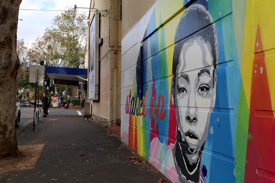 Orange is the New Black street art, Foveaux Street, Surry Hills, Sydney