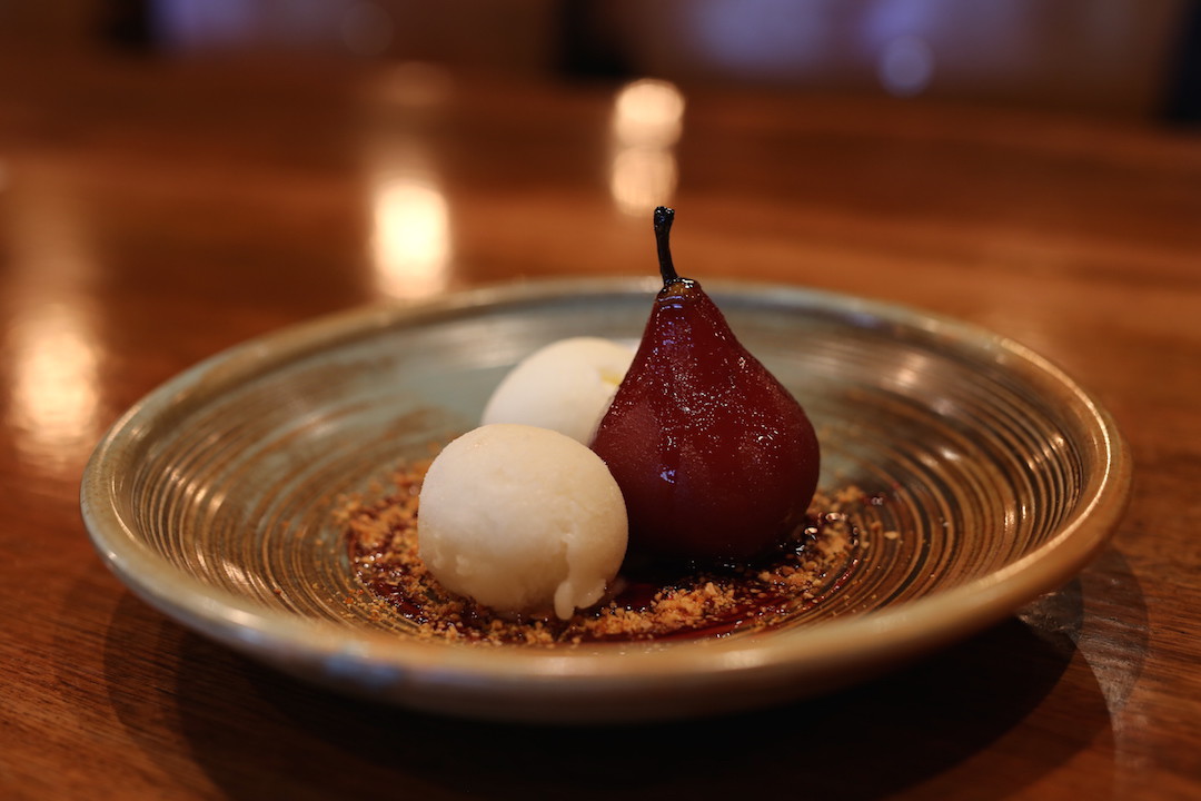 Pear dessert, Press Food and Wine, Waymouth Street, Adelaide