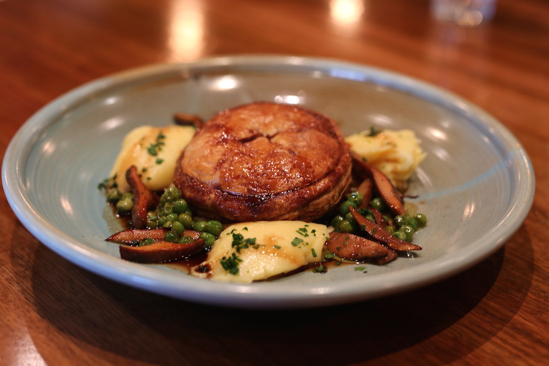 Steak and mushroom pie, Press Food and Wine, Waymouth Street, Adelaide