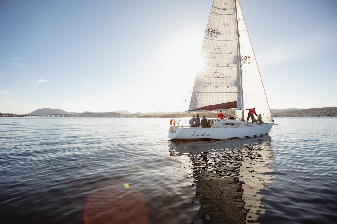 Sailing on the River Derwent, Hobart, Tasmania