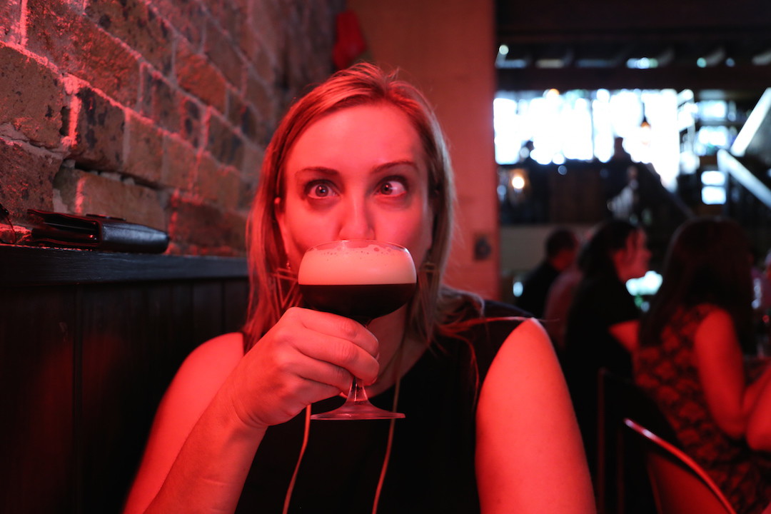 Bel and her espresso martini, Ms Gs, Potts Point, Sydney