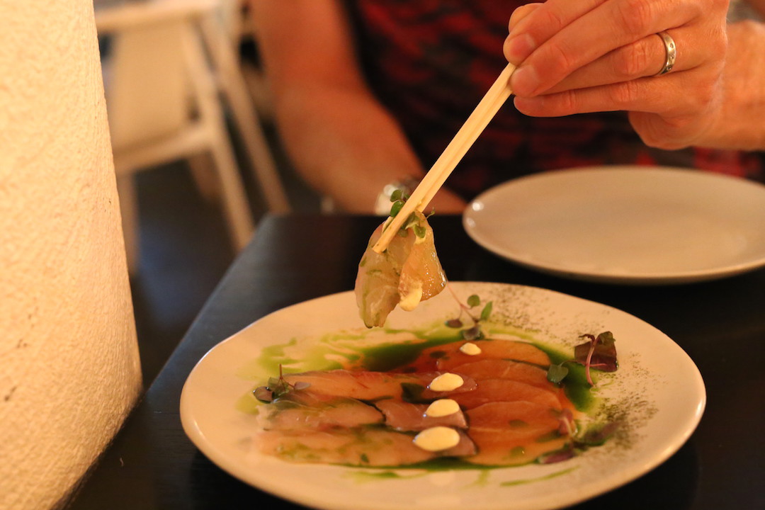 Barramundi sashimi, Blanca, Hall Street, Bondi Beach, Sydney