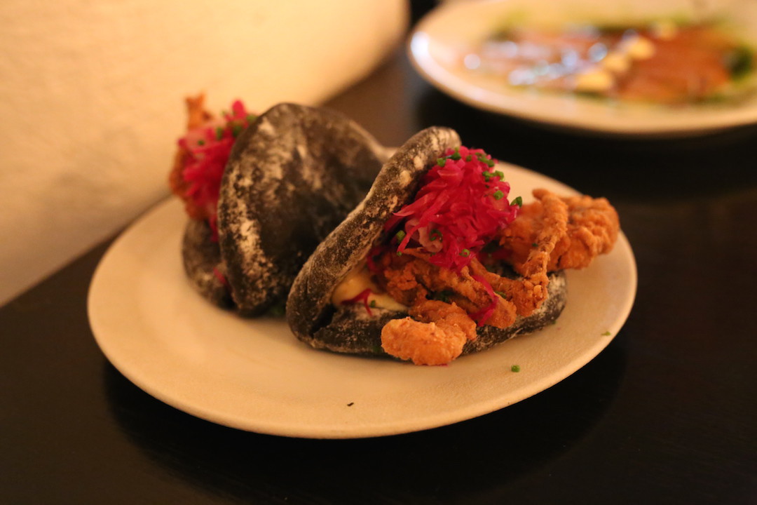 Soft shell crab black bun, Blanca, Hall Street, Bondi Beach, Sydney