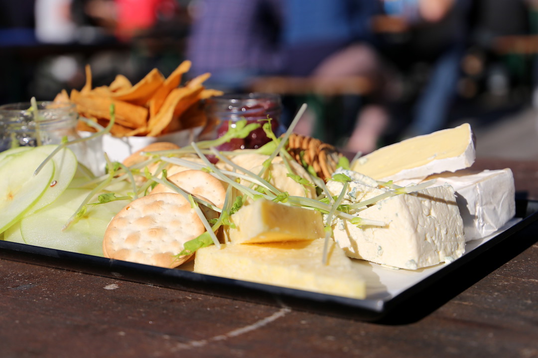 Cheese platter, Murrays Brewery, Port Stephens, New South Wales