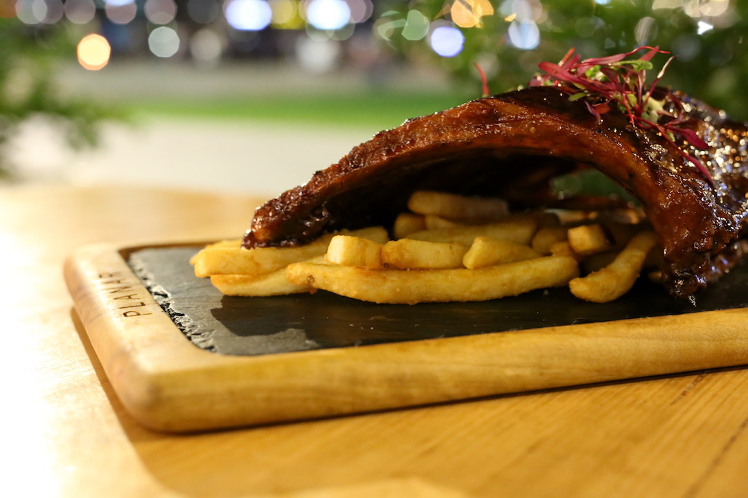 Pork ribs, Planar restaurant, Darling Harbour, Sydney