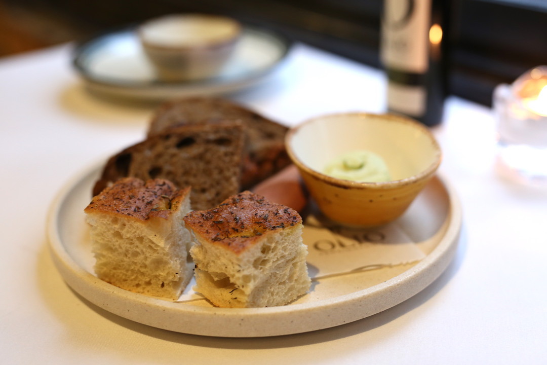 Bread and olive oil, Olio Kensington Street, Chippendale, Sydney