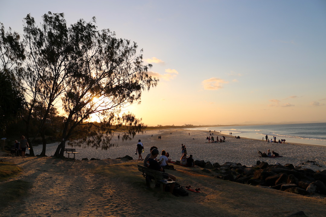 Sunset, Main Beach, Byron Bay, New South Wales, Australia